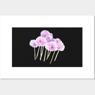 Violet Alliums Posters and Art